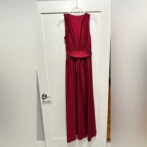Burgundy Sleeveless Maxi Dress